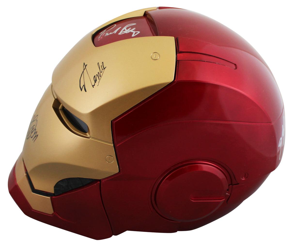 The Avengers (5) Lee, Jackson, Rudd +2 Signed Iron Man F/S Helmet BAS #AE64818