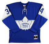 Maple Leafs Auston Matthews Signed Blue Vintage M&N Throwback Jersey Fanatics