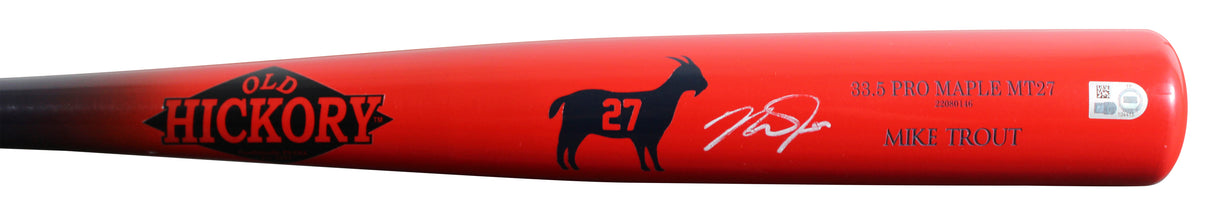 Angels Mike Trout Signed Old Hickory Player Model Baseball Bat MLB #YP104415