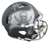 Buccaneers John Lynch "HOF 21" Signed Slate Full Size Speed Rep Helmet BAS Wit
