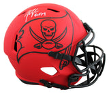 Buccaneers John Lynch "HOF 21" Signed Rave F/S Speed Rep Helmet W/ Case BAS Wit