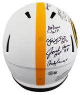Steelers Greats (16) Signed Lunar Full Size Speed Proline Helmet W/ Case BAS