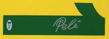 Brazil Pele Authentic Signed Yellow Pro Style Framed Jersey Autographed BAS