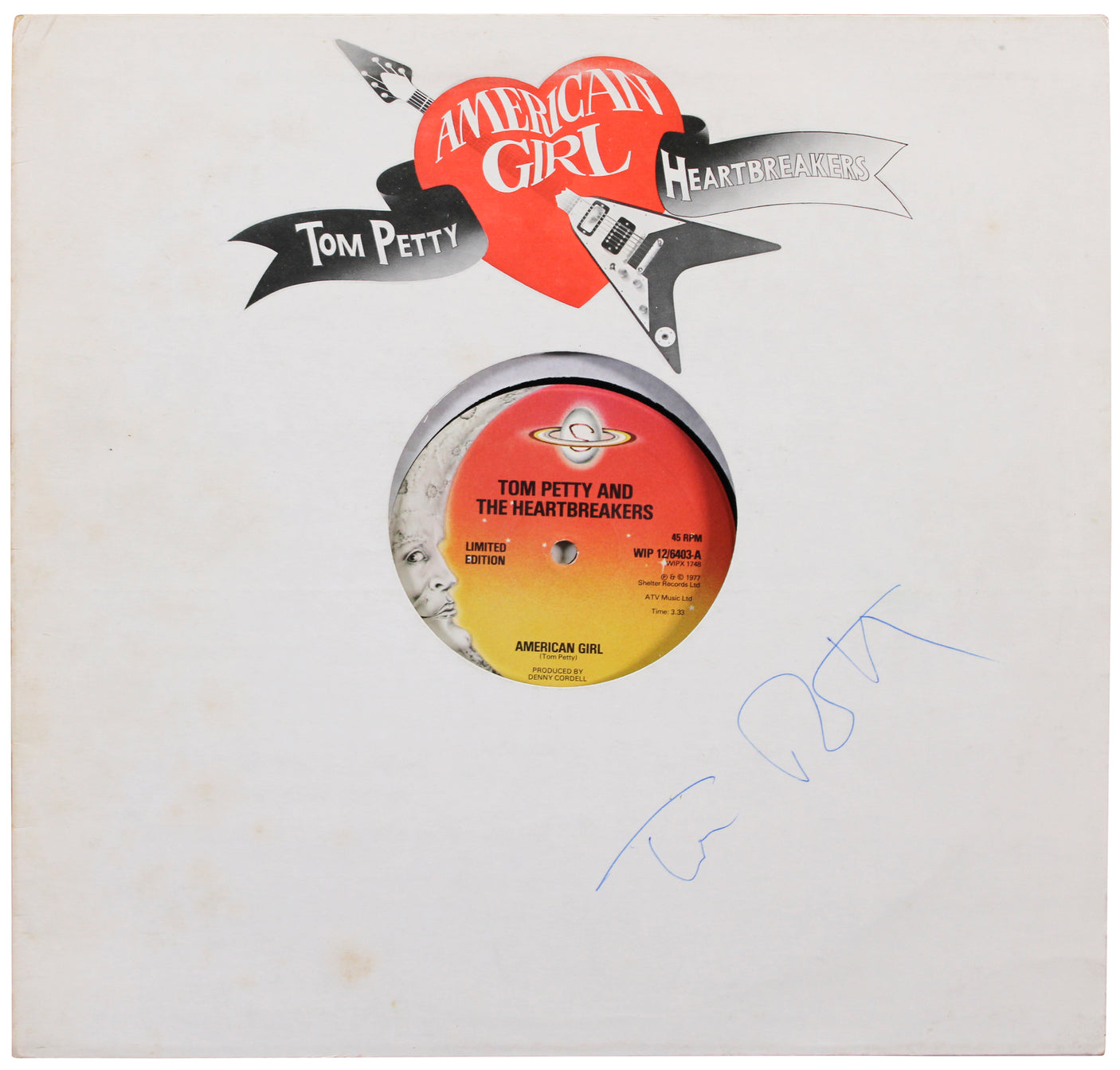 Tom Petty Authentic Signed American Girl Album Sleeve w/ Vinyl JSA #XX87060