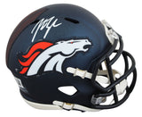 Broncos John Lynch Authentic Signed 2024 Speed Mini Helmet W/ Case BAS Witnessed