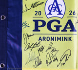 (39) Fleetwood, Clark, Thomas, Rahm +35 Signed 2026 PGA Championship Flag BAS