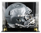 Buccaneers John Lynch "HOF 21" Signed Slate F/S Speed Rep Helmet W/ Case BAS Wit