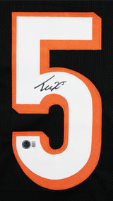 Tee Higgins Authentic Signed Black Pro Style Jersey Autographed BAS