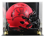 Buccaneers John Lynch "HOF 21" Signed Rave F/S Speed Rep Helmet W/ Case BAS Wit