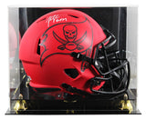 Buccaneers John Lynch "HOF 21" Signed Rave F/S Speed Rep Helmet W/ Case BAS Wit