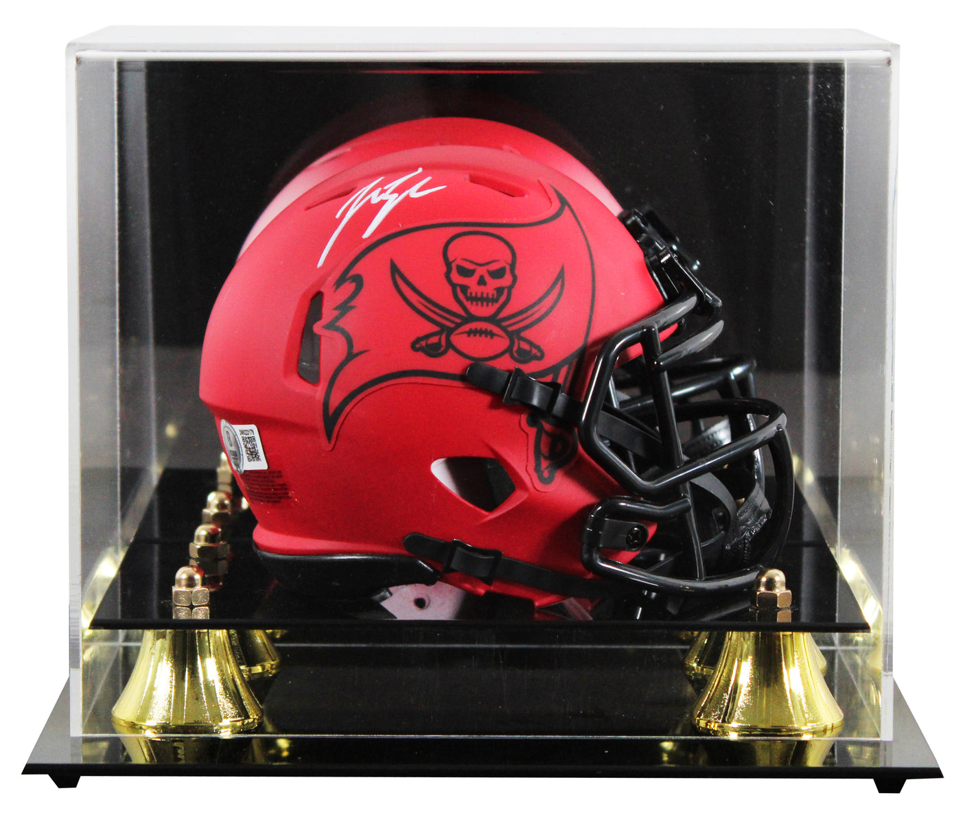 Buccaneers John Lynch Signed Rave Speed Mini Helmet W/ Case BAS Witnessed