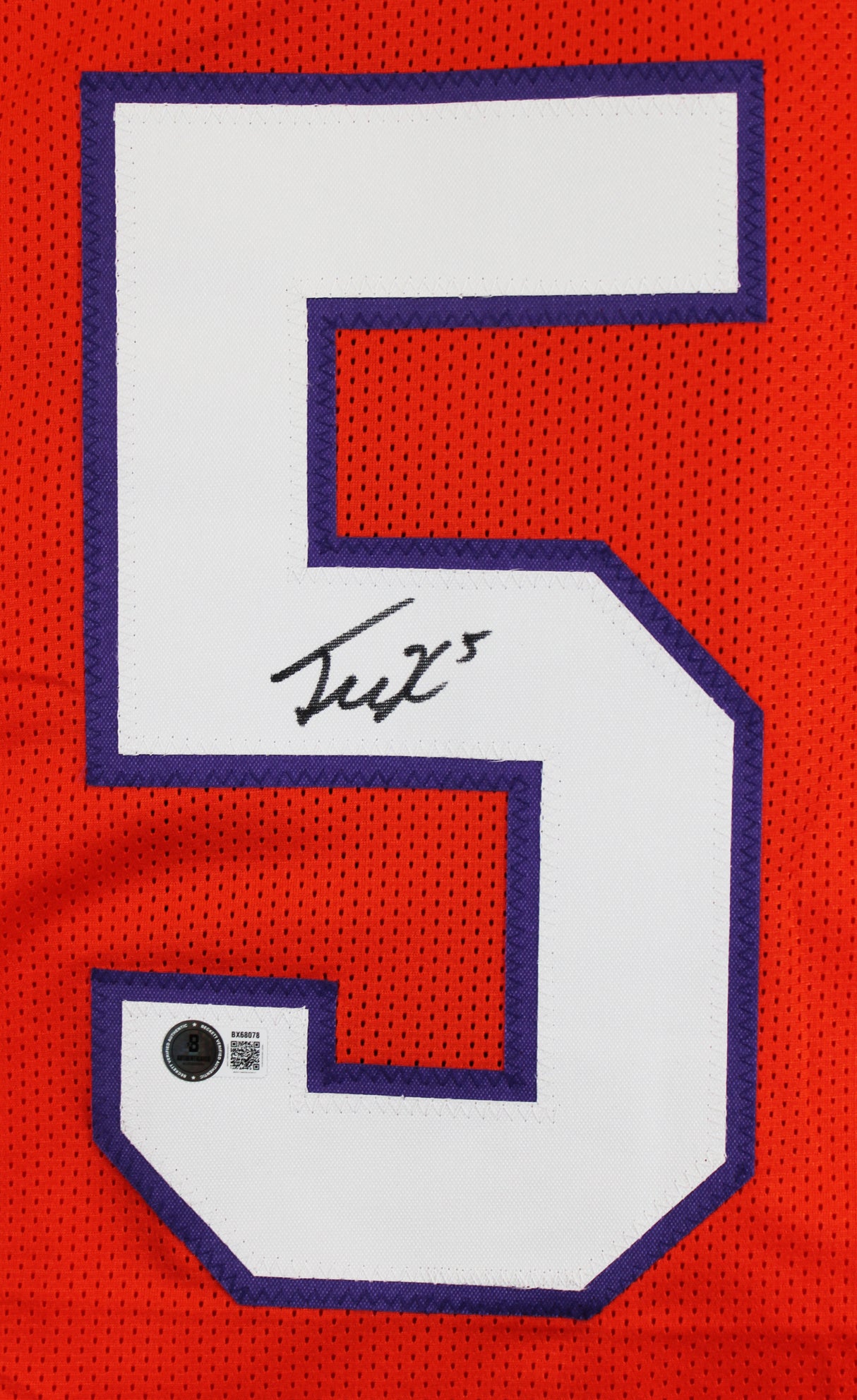Clemson Tee Higgins Authentic Signed Orange Pro Style Jersey Autographed BAS