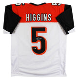 Tee Higgins Authentic Signed White Pro Style Jersey Autographed BAS 2