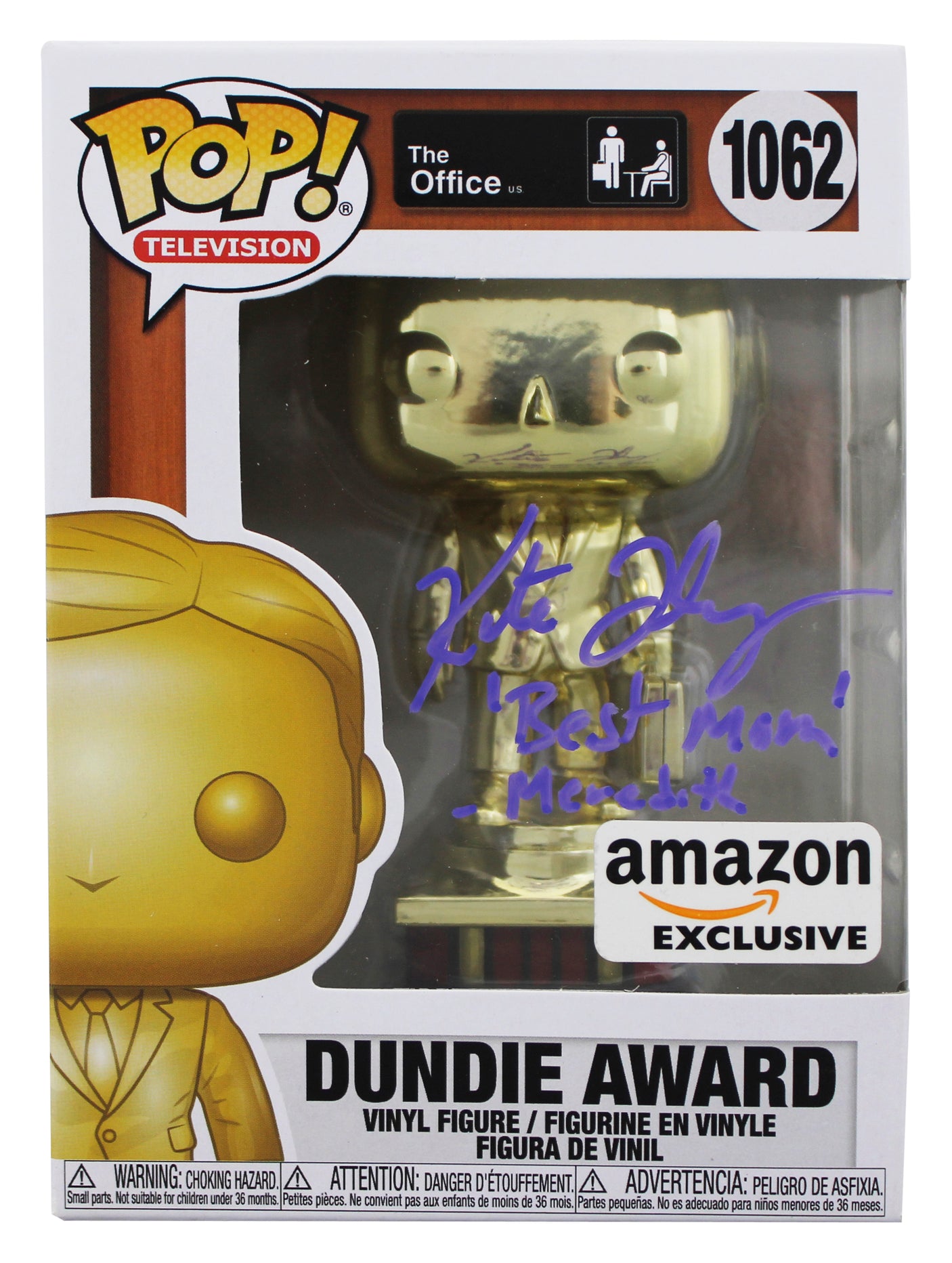 Kate Flannery "2x Insc" Signed Dundie Award #1062 Funko Pop Figure PSA/DNA Itp 1
