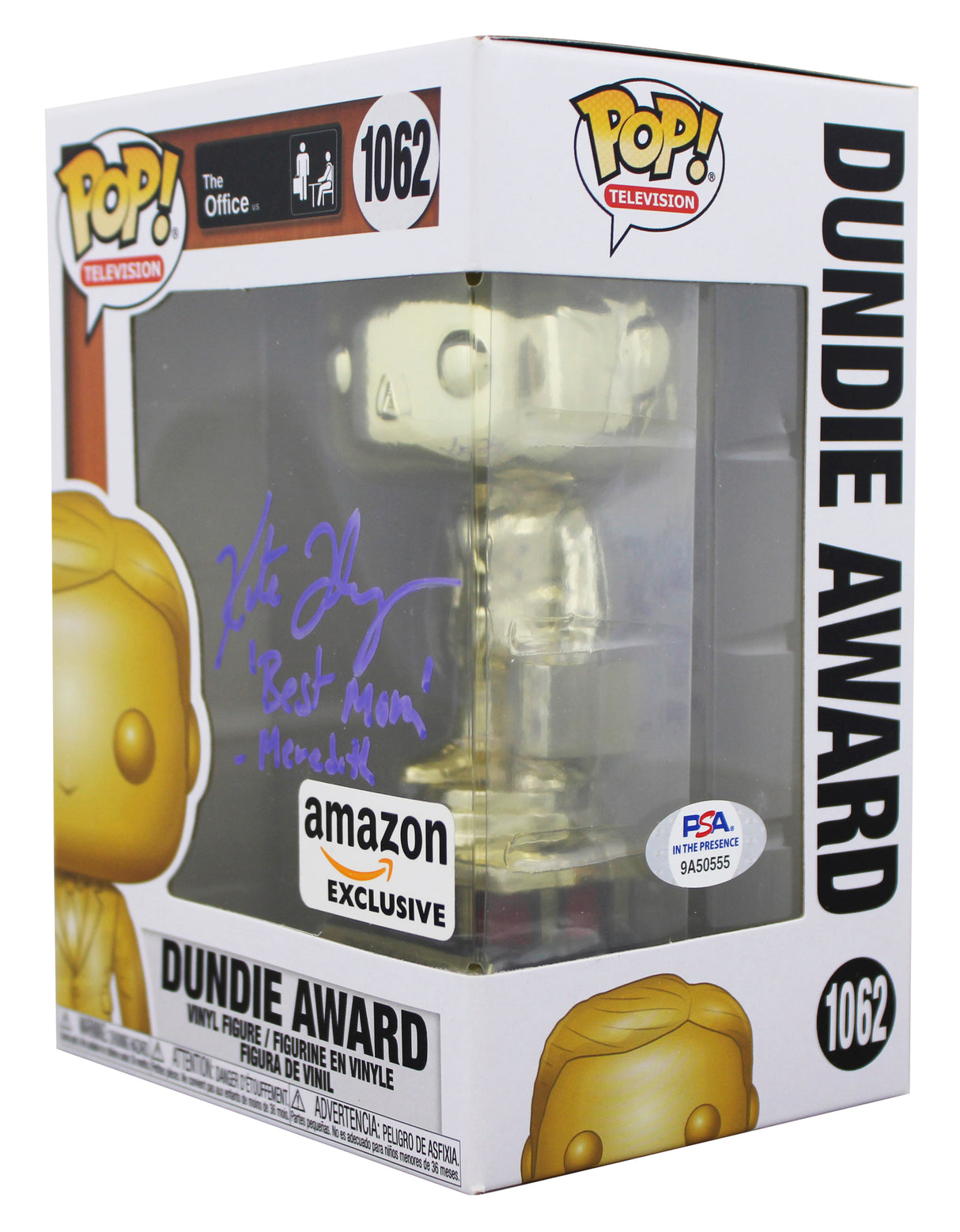 Kate Flannery "2x Insc" Signed Dundie Award #1062 Funko Pop Figure PSA/DNA Itp 1