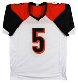 Tee Higgins Authentic Signed White Pro Style Jersey Autographed BAS 2