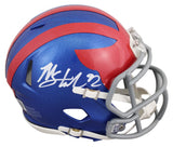 Giants Michael Strahan Signed 2024 On-Field Alt Speed Mini Helmet W/ Case BAS W