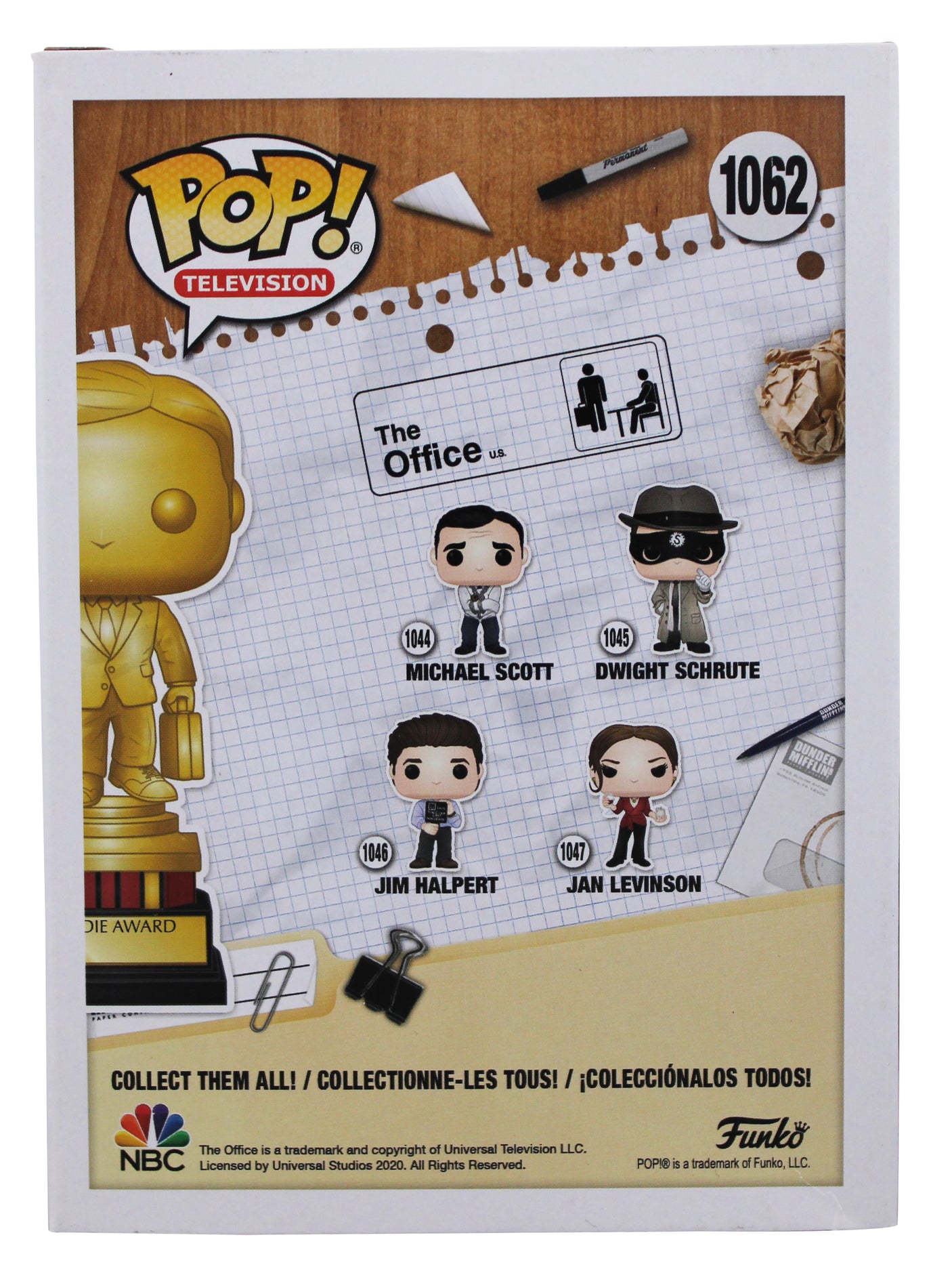 Kate Flannery "2x Insc" Signed Dundie Award #1062 Funko Pop Figure PSA/DNA Itp 2
