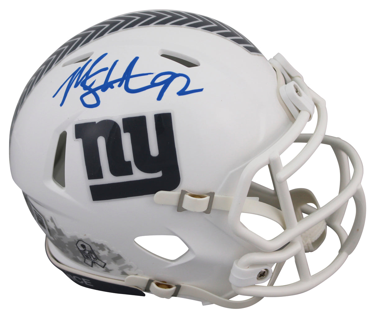 Giants Michael Strahan Signed STS III Speed Mini Helmet W/ Case BAS Witnessed