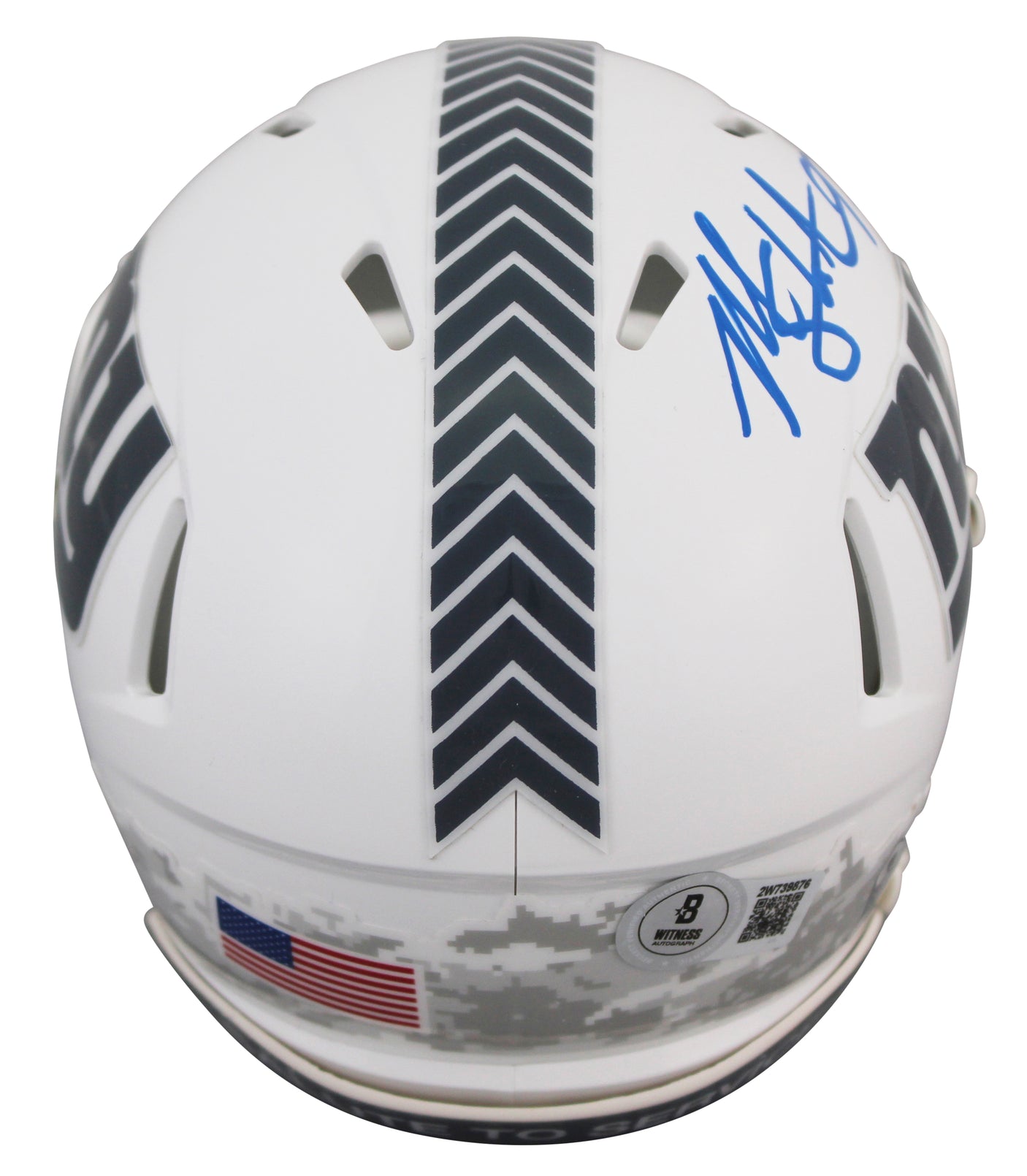 Giants Michael Strahan Signed STS III Speed Mini Helmet W/ Case BAS Witnessed