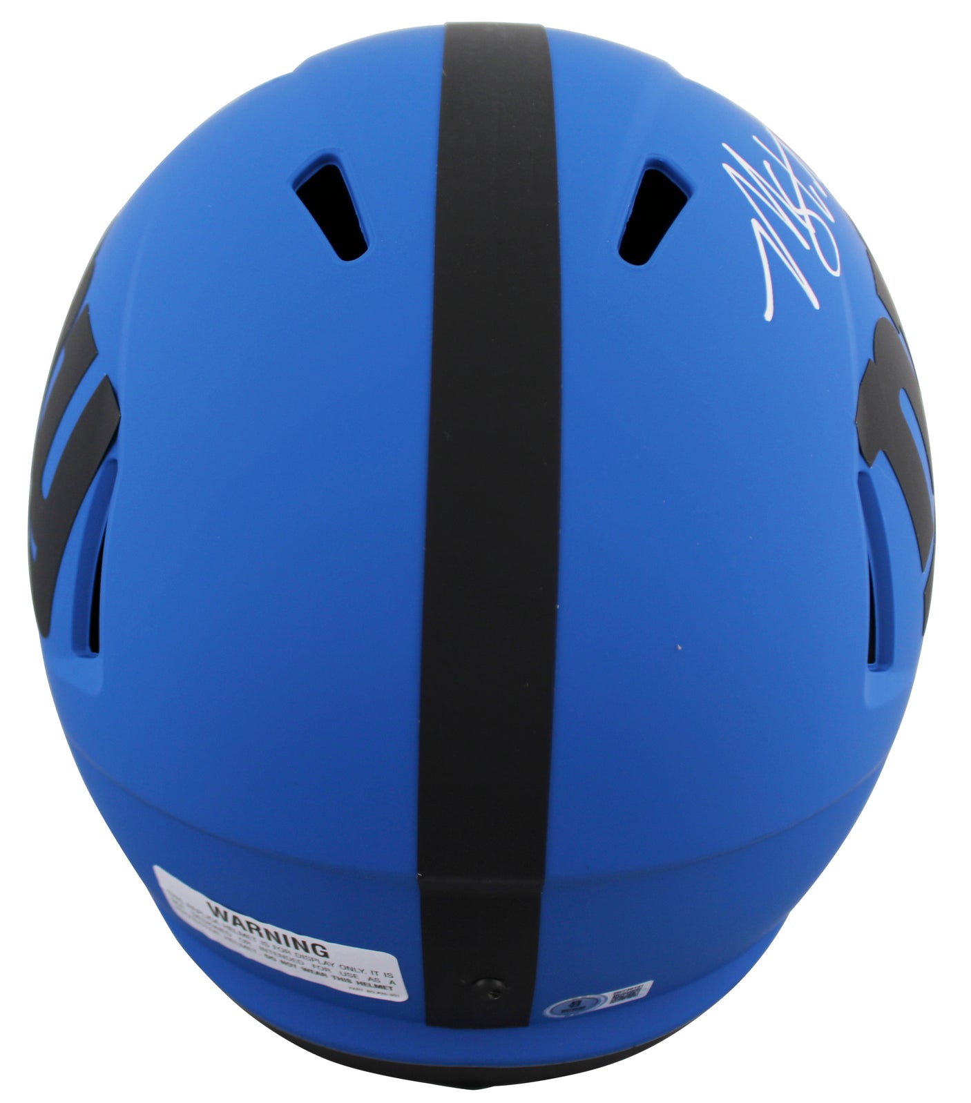 Giants Michael Strahan Signed Rave Full Size Speed Rep Helmet W/ Case BAS Wit