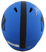 Giants Michael Strahan Signed Rave Full Size Speed Rep Helmet W/ Case BAS Wit