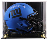 Giants Michael Strahan Signed Rave Full Size Speed Rep Helmet W/ Case BAS Wit