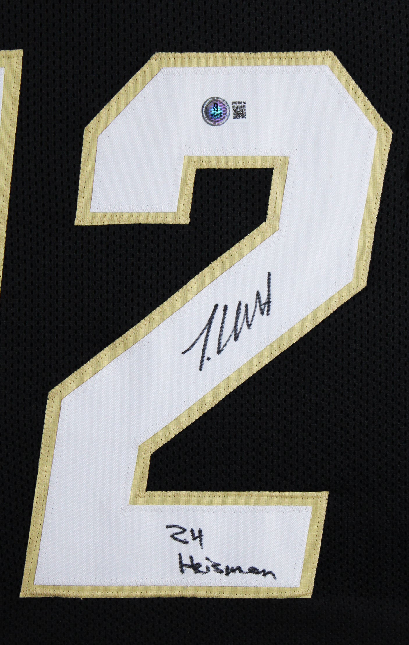 Colorado Travis Hunter "24 HT" Signed Black Pro Style Framed Jersey BAS Witness