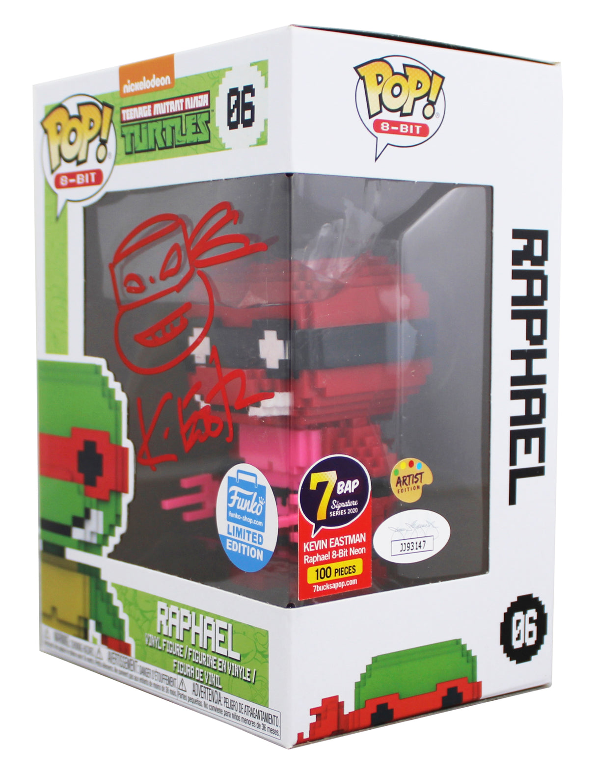 Kevin Eastman TMNT Signed Raphael #06 Funko Pop Figure w/ Sketch JSA #JJ93147