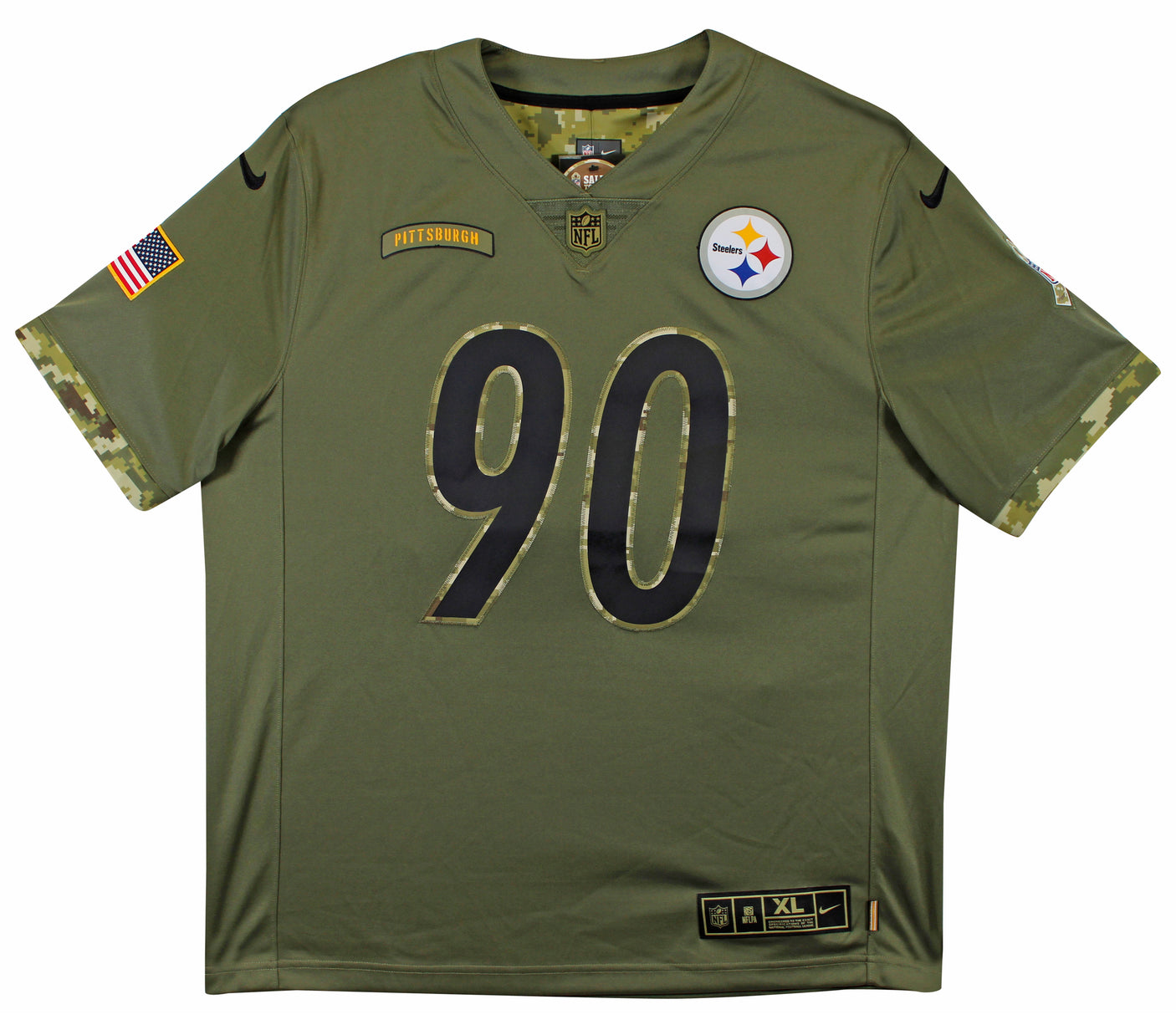 Steelers T.J. Watt Signed 2022 Salute to Service Nike Limited Jersey BAS Witness