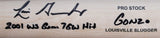D-Backs Luis Gonzalez "2x Insc" Signed Blonde Louisville Slugger Bat BAS Witness