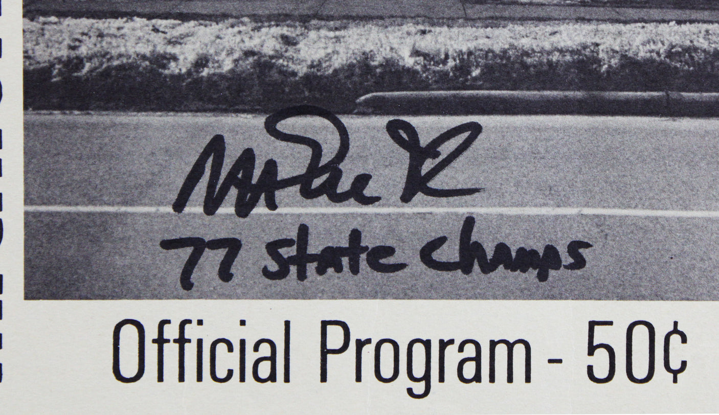 Magic Johnson Signed 1977 Michigan High School Championships Program BAS Wit 1