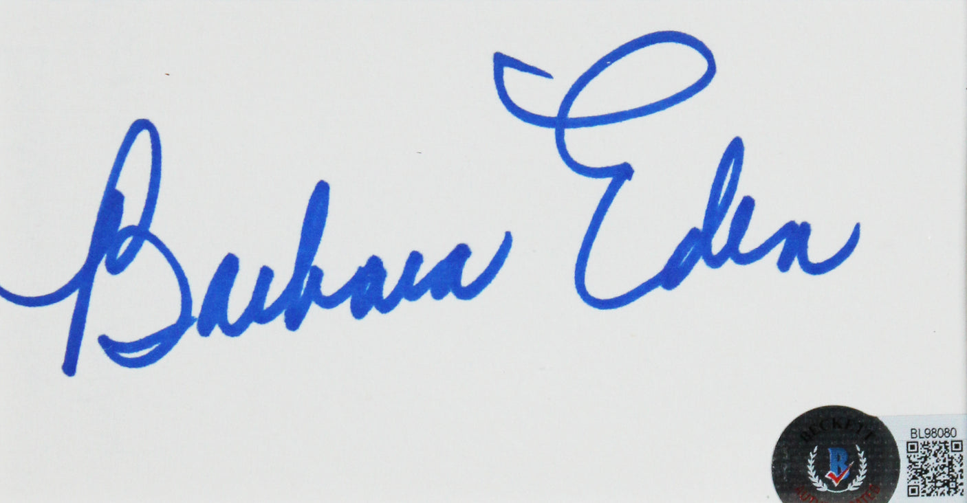 Barbara Eden I Dream of Jeannie Authentic Signed & Framed 3x5 Index Card BAS