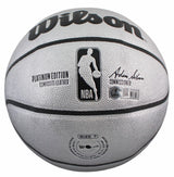 Lakers Magic Johnson Authentic Signed Silver Wilson Basketball BAS Witnessed
