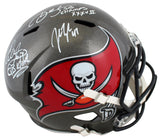 Buccaneers (3) Sapp, Brooks & Lynch Signed 2020 Full Size Speed Rep Helmet BAS