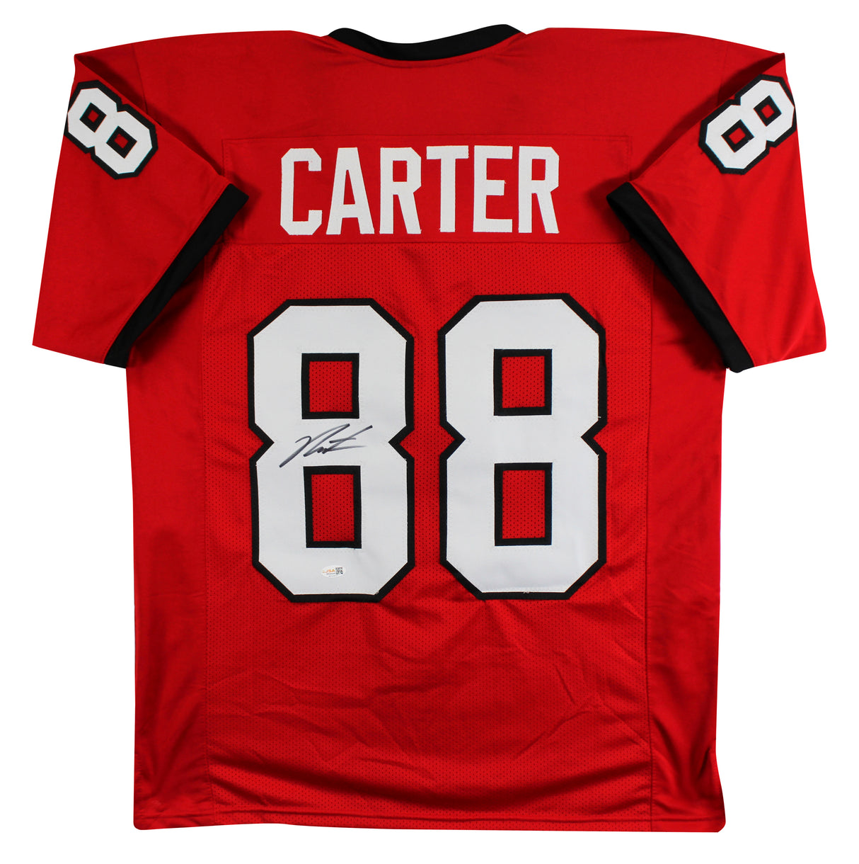 Georgia Jalen Carter Authentic Signed Red Pro Style Jersey JSA Witness