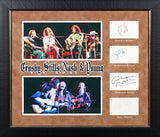 (4) Crosby, Stills, Nash & Young Authentic Signed Framed Display BAS #AD04850