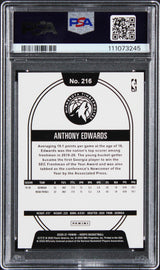 Anthony Edwards Signed 2020 Panini Hoops #216 RC Card 9! Auto 10! PSA/DNA Slab