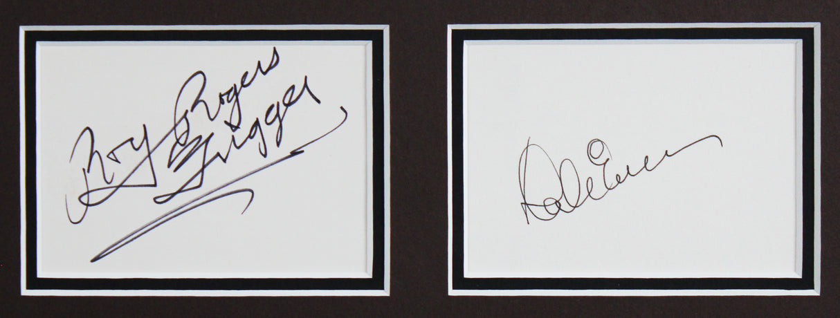 Dale Evans & Roy Rogers Hollywood Canteen Signed Framed Display BAS LOA