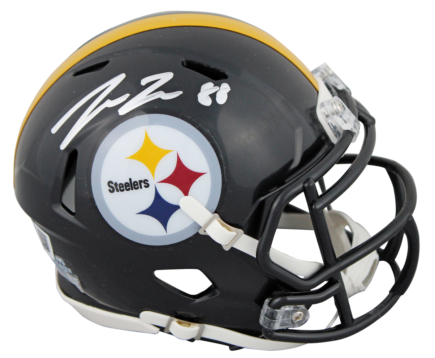 Steelers Pat Freiermuth Signed Speed Mini Helmet W/ Case W/ Silver Sig BAS Wit