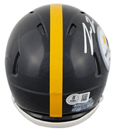 Steelers Pat Freiermuth Signed Speed Mini Helmet W/ Case W/ Silver Sig BAS Wit