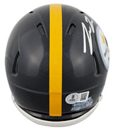 Steelers Pat Freiermuth Signed Speed Mini Helmet W/ Case W/ Silver Sig BAS Wit