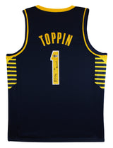 Obi Toppin "Go Pacers!" Authentic Signed White Pro Style Jersey BAS Witnessed