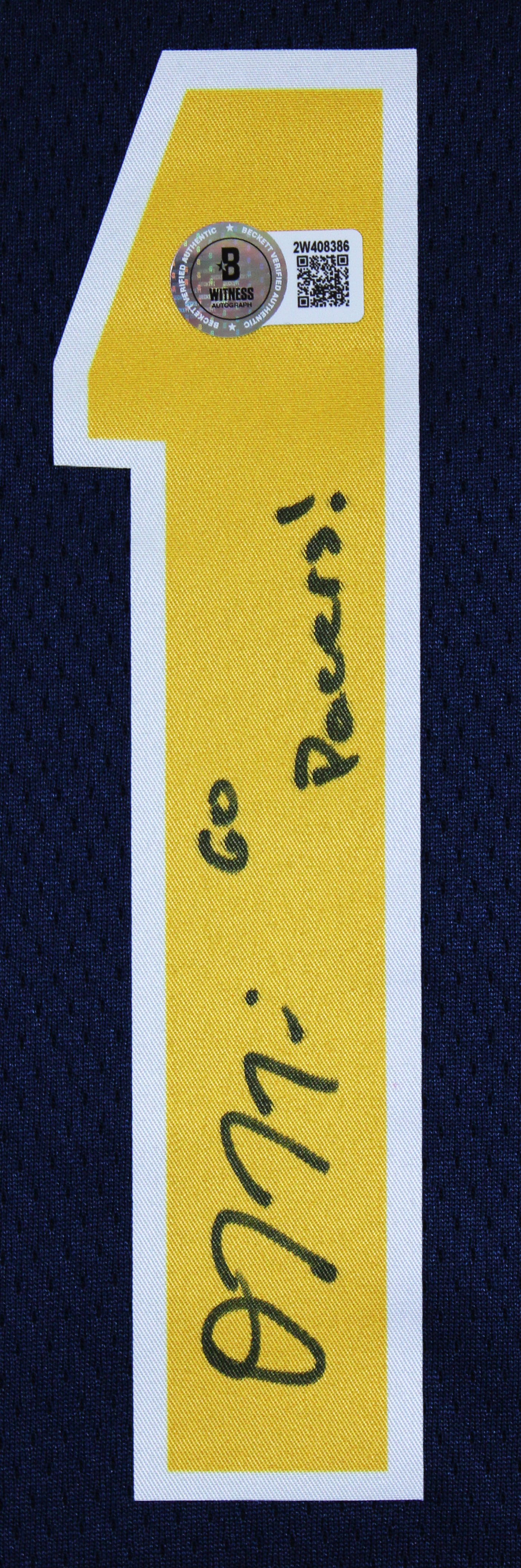 Obi Toppin "Go Pacers!" Authentic Signed White Pro Style Jersey BAS Witnessed