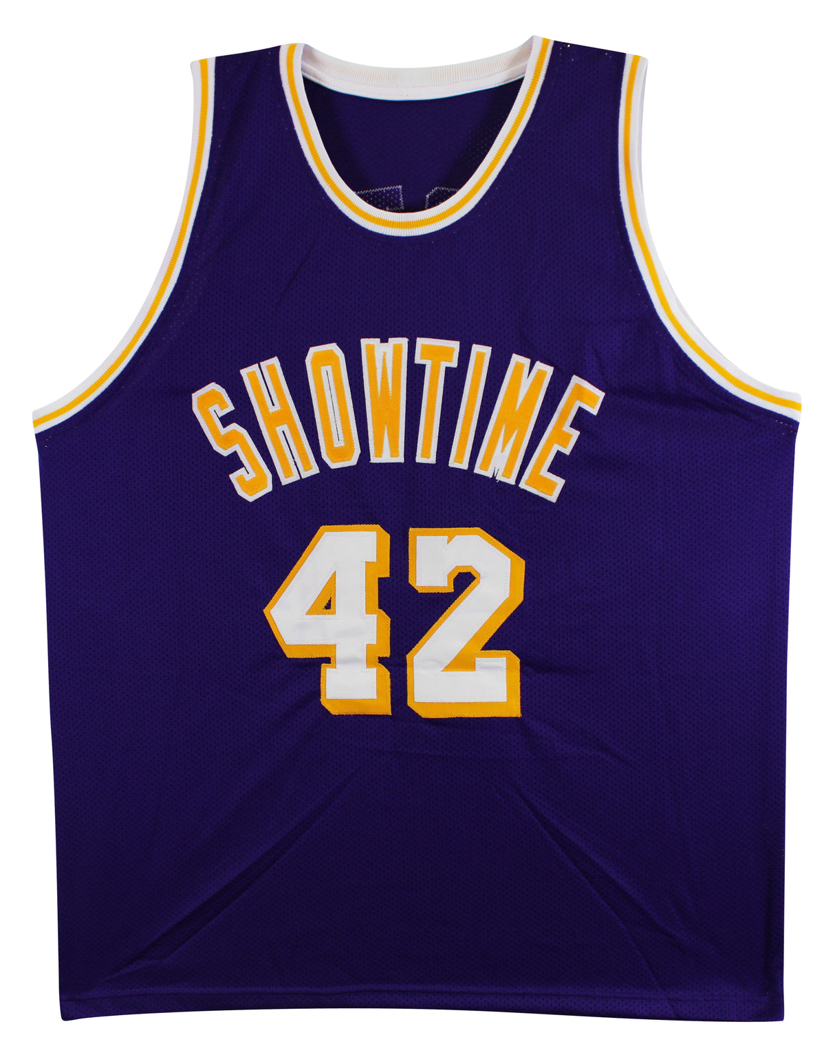 James Worthy Authentic Signed Purple Pro Style Jersey Autographed BAS Witnessed