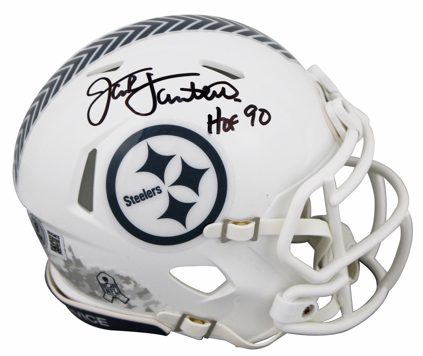 Steelers Jack Lambert Signed STS III Speed Mini Helmet W/ Case BAS Witnessed