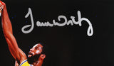 Lakers James Worthy Authentic Signed 16x20 Vertical Dunk Photo BAS Witnessed