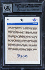 Marlins John Lynch Authentic Signed 1992 Upper Deck Minors #21 Card BAS Slabbed