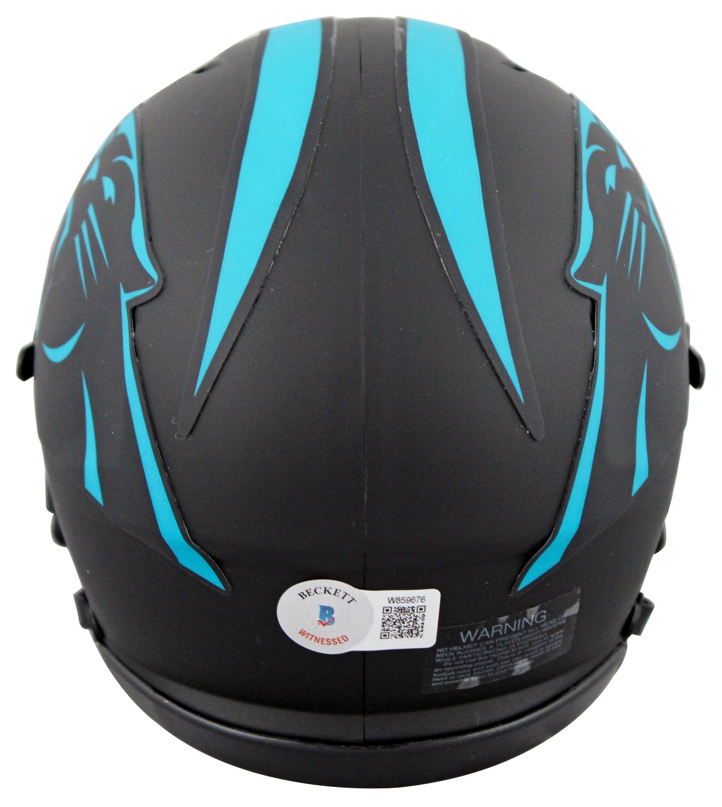 Panthers Ja'Tavion Sanders Signed Eclipse Speed Mini Helmet W/ Case BAS Witness