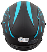Panthers Ja'Tavion Sanders Signed Eclipse Speed Mini Helmet W/ Case BAS Witness